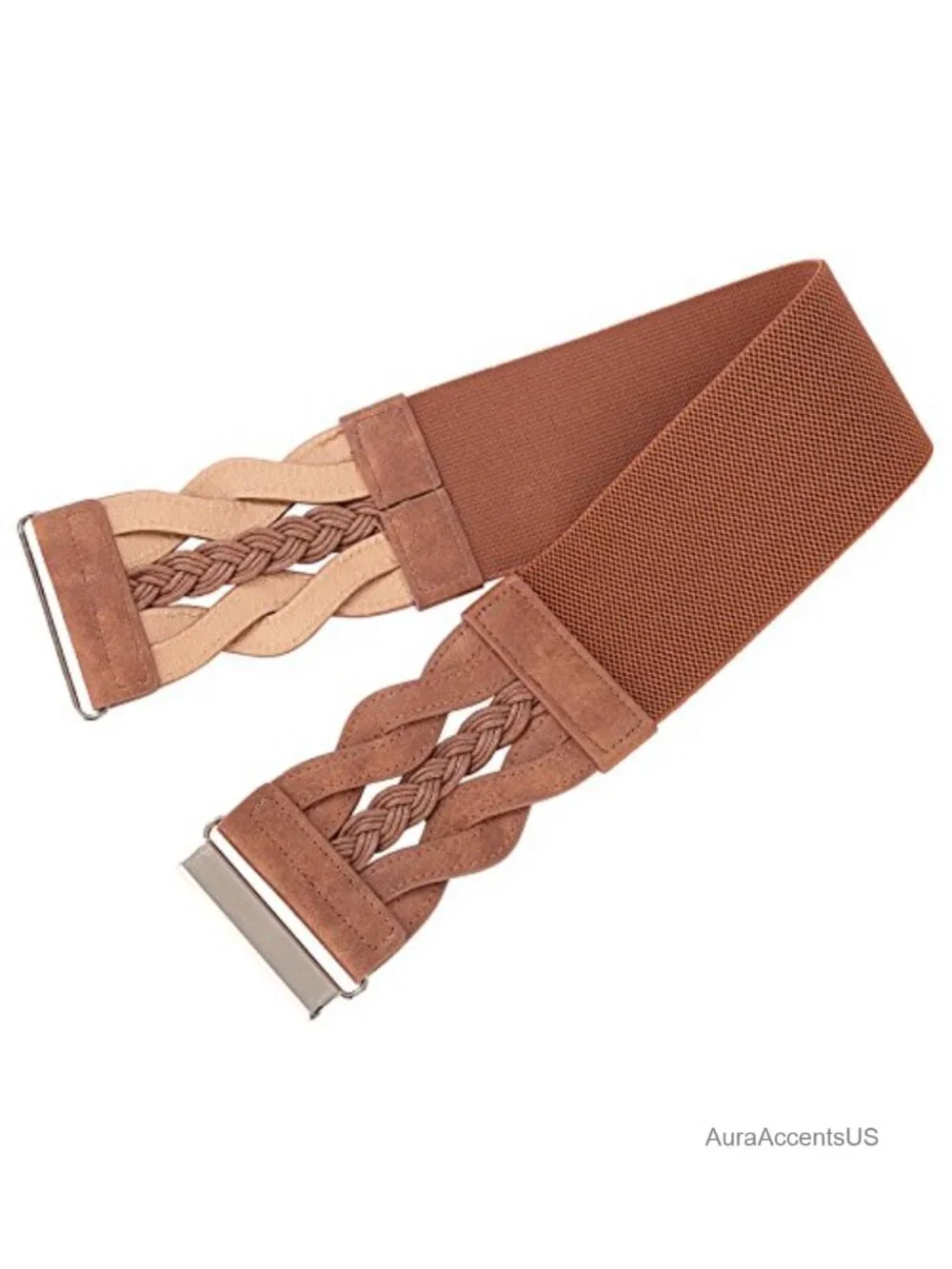 Vintage Elastic Wide Belt 3 Inch Stretchy Cinch Belt for Dresses